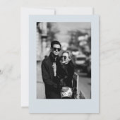 私たちモダンはカップルの婚約した写真婚約 案内状 (裏面)