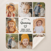 私たちモダンはグラミー家族の写真コラージュを愛している シェルパブランケット (正面)