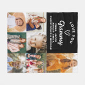 私たちモダンはグラミー家族の写真コラージュを愛している フリースブランケット (正面(横))