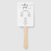 私たちモダンはスクリプト結婚式 プログラムハンドファン ハンドファン (裏面)