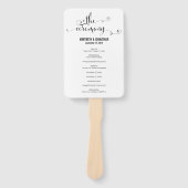 私たちモダンはスクリプト結婚式 プログラムハンドファン ハンドファン (正面)