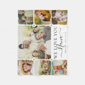 私たちモダンはナナ家族の写真コラージュを愛している フリースブランケット (正面)