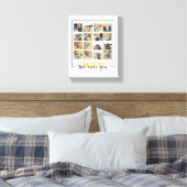 私たちモダンはパーソナライズされた、ママの写真コラージュを愛している キャンバスプリント (インサイチュ (寝室))