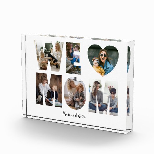 私たちモダンはママのための写真コラージュのギフトが大好き フォトブロック (右)