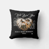 私たちモダンはママの写真コラージュを愛している クッション (正面)