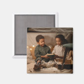 私たちモダンはママの写真マグネットあなたを愛する マグネット (正面/裏面)