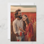 私たちモダンはミニマルフローラ写真を結婚行う 招待状 (裏面)