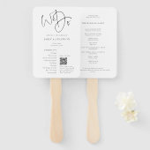 私たちモダンは共有写真QRコード結婚式 プログラム ハンドファン (正面&裏面)