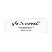 私たちモダンは差出人住所を移動 ラベル (正面)