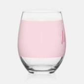 私たちモダンは愛スタイリッシュママトレンディーピンクの名前 ステムなしワイングラス (右)