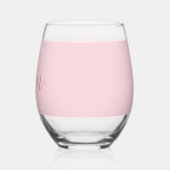 私たちモダンは愛スタイリッシュママトレンディーピンクの名前 ステムなしワイングラス (左)