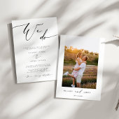 私たちモダンは書道結婚式招待状 招待状