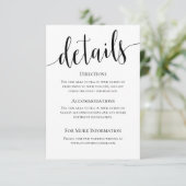 私たちモダンは結婚詳細カード エンクロージャーカード (スタンド正面)