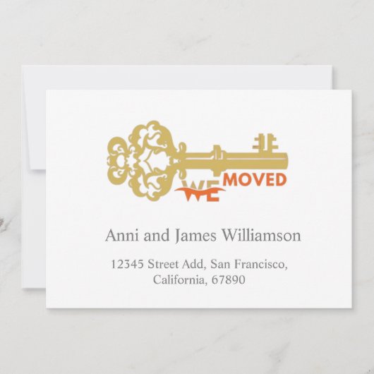 私たちモダンは鍵移動 案内状 (正面)