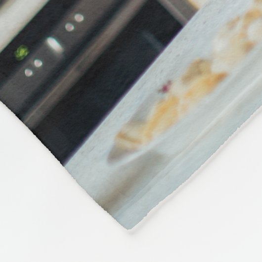 私たちモダンは黒い写真コラージュを愛している フリースブランケット (角)