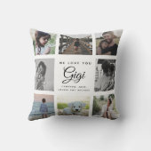 私たちモダンは、あなたを愛するGIGI母の日の写真コラージュ クッション (裏面)