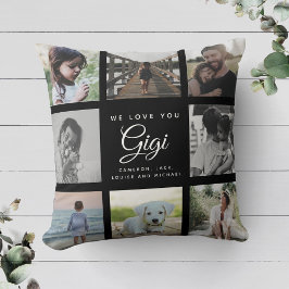 私たちモダンは、あなたを愛するGIGI母の日の写真コラージュ クッション
