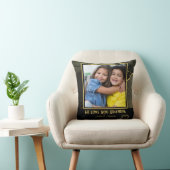 私たちモダンはGrandpaブラックと金ゴールド写真を愛している クッション (椅子)