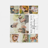 私たちモダンはMemaw家族の写真コラージュを愛している フリースブランケット (正面)