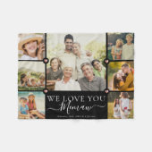 私たちモダンはMemaw家族の写真コラージュを愛している フリースブランケット (正面(横))