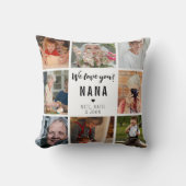 私たちモダンはNana 8写真コラージュあなたを愛している クッション (正面)