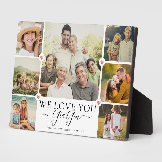 私たちモダンはYiaYia家族の写真コラージュを愛している フォトプラーク (側面)