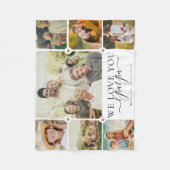 私たちモダンはYiaYia家族の写真コラージュを愛している フリースブランケット (正面)