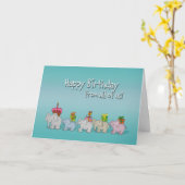 私たちユーモアのある全員からのハッピーバースデー、グループからの カード (黄色い花)