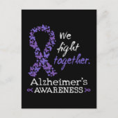 私たち一緒に戦う - アルツハイマー病の意識向上 ポストカード (正面)
