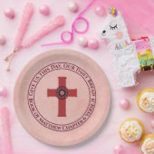 私たち与えこの日バイブル聖句クロステラコッタ ペーパープレート (パーティー)