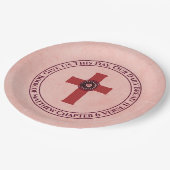 私たち与えこの日バイブル聖句クロステラコッタ ペーパープレート (アングル)