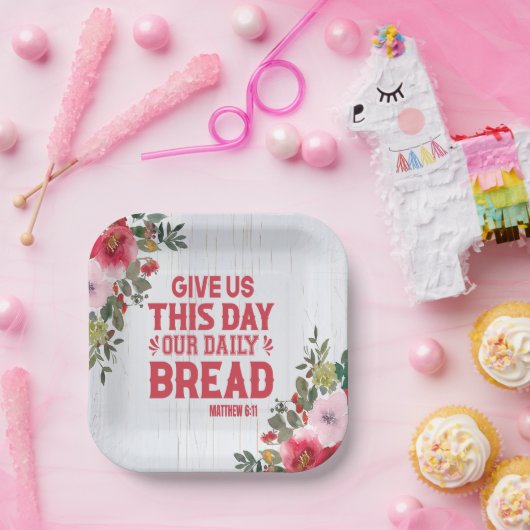 私たち与えの今日は私たちの毎日のパン紙プレート ペーパープレート (パーティー)