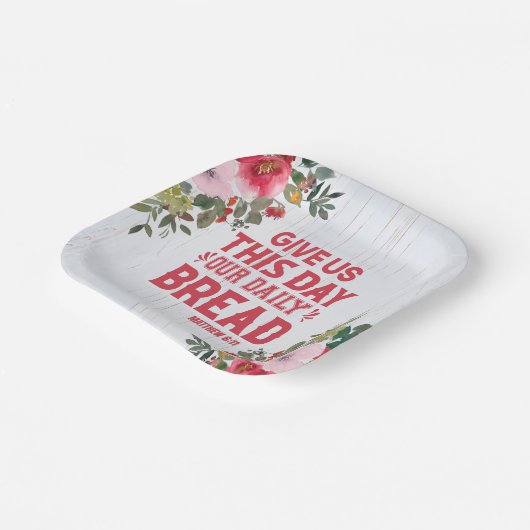 私たち与えの今日は私たちの毎日のパン紙プレート ペーパープレート (傾斜あり)