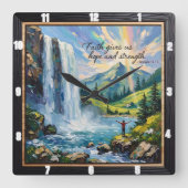 私たち与えの希望と強さを信じなさい。ローマ15:13 スクエア壁時計 (正面)