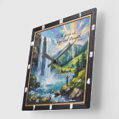 私たち与えの希望と強さを信じなさい。ローマ15:13 スクエア壁時計 (傾斜)