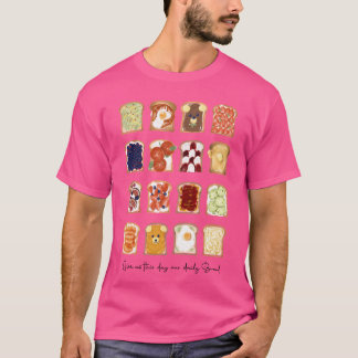 私たち与えの毎日のパンのトーストのアートワーク Tシャツ