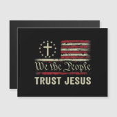私たち人々はイエスを信頼 – アメリカ国旗クリスチャンのパット (正面/裏面)