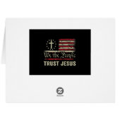 私たち人々はイエスを信頼 – アメリカ国旗クリスチャンのパット (裏面横)