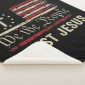 私たち人々はイエスを信頼 – アメリカ国旗クリスチャンのパット シェルパブランケット (3/4)