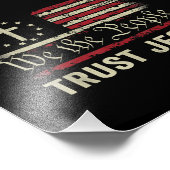 私たち人々はイエスを信頼 – アメリカ国旗クリスチャンのパット フォトプリント            (角)