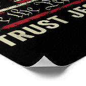 私たち人々はイエスを信頼 – アメリカ国旗クリスチャンのパット ポスター (角)