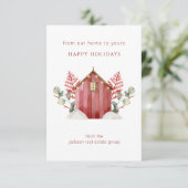 私たち企業のの家からあなたのホリデーカードへのロゴ 招待状 (スタンド正面)