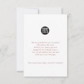 私たち企業のの家からあなたのホリデーカードへのロゴ 招待状 (裏面)