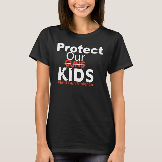 私たち保護の子供は銃の暴力を終了1 Tシャツ (正面)