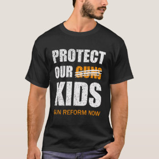私たち保護の子供は銃を終わらせない銃の暴力の銃のコン Tシャツ