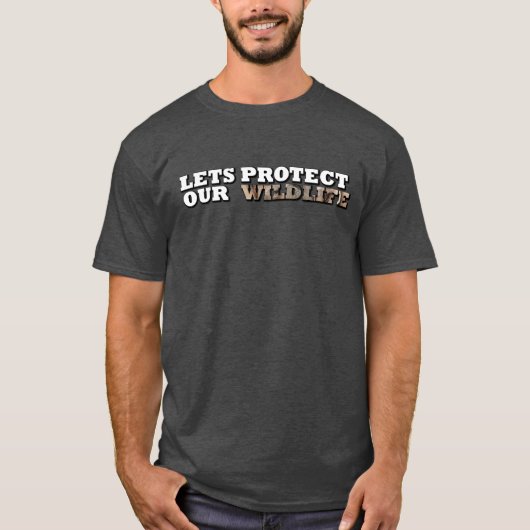 私たち保護の野生象のトランクを解放 Tシャツ (正面)