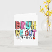 私たち先生最後の日の学校夏教師 カード (黄色い花)