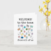 私たち全員からおもしろいチームへようこそ、羊 カード (黄色い花)