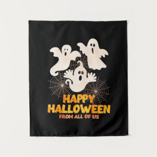 私たち全員からのハロウィンおめでとう タペストリー