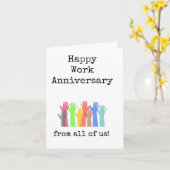 私たち全員から働きアニバーサリーカード カード (黄色い花)
